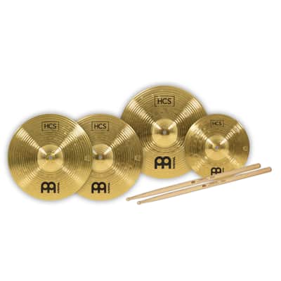 Meinl HCS Cymbal Set 13"HH, 14"C, 10" SP + Sticks - Cymbal Set image 2