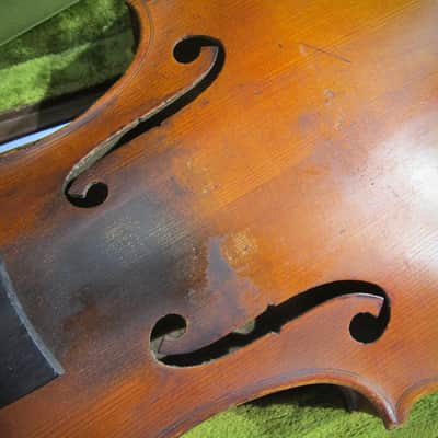 Conservatory Violin Guarnerius Copy 4/4 German Circa-1920s-1940s-Reddish Brown Varnish image 10