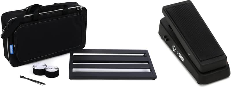 Pedaltrain Classic 2 SC 24"x12.5" Pedalboard with Soft Case  Bundle with Dunlop 535Q Cry Baby 535Q Multi-wah Pedal - Black image 1