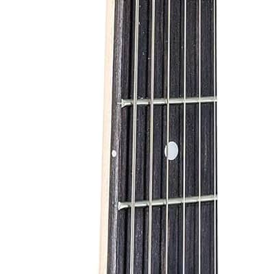 Washburn Sonamaster 6 String Solid-Body Electric Guitar, Right, Transparent Black (SDFTB) image 4