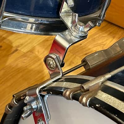 Ludwig 1965 Vintage Chicago Pioneer Blue/Grey Duco 3-Piece Drum Set w/ one stand( Snare), One Pedal (Speed Master), One Tom Bracket, & Faux Leather Snare Case image 9