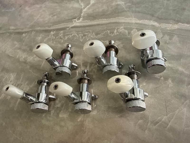 Dryer guitar head machine locking tuner 6R - chrome image 1