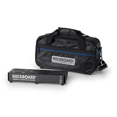 Rockboard Duo 2.0 Small (3-5 pedals) Pedalboard with Gigbag (12 5/8" x 5 1/2") image 1