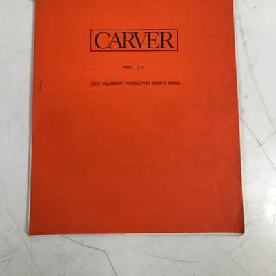Carver C-1 Sonic Holography Preamp w/ Manual image 2
