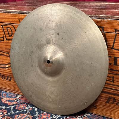 14" Zildjian A 1940s-1950s Trans Stamp THIN Hi-Hat Cymbal Pair 610g/642g *Video Demo* image 2
