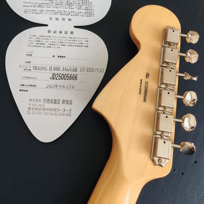 *NEW* 2025 Fender Japan Traditional Collection 60s Jaguar - Serial Number #666 ! Competition 3-Color Sunburst / Aged Natural MIJ image 2
