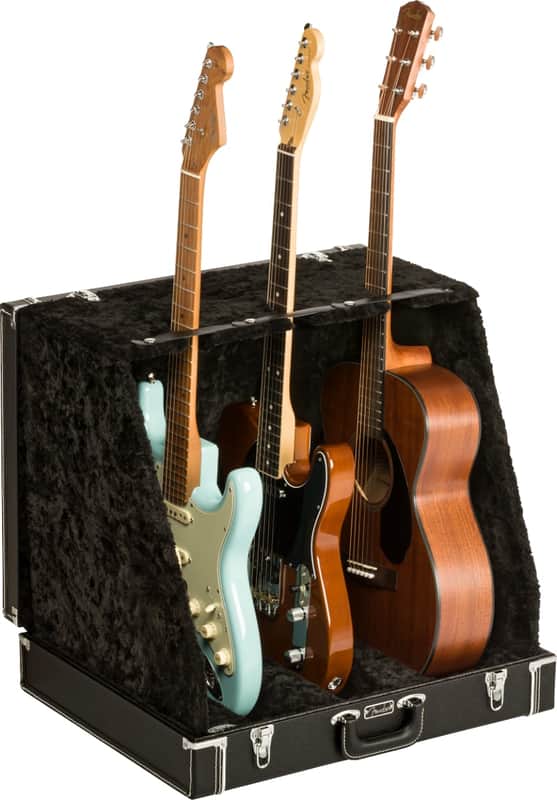 Fender Classic Series Case Stand, Black, 3 Guitar image 1