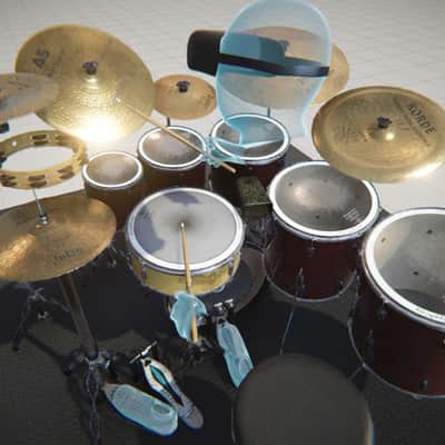 Aerodrums Virtual Drum Kit with Sticks, Pedals, Lamp, and Camera 2010s - Standard image 4