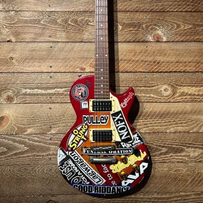 Epiphone Les Paul 100 80’s 90’s - Cherry Burst “Sticker Bomb”💣 image 2