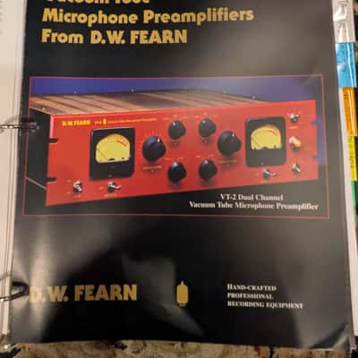 D.W. Fearn VT-2 Dual Channel Tube Mic Preamp image 11
