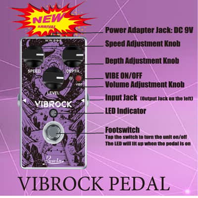 Rowin RE-02 VIBROCK Chorus and Tremolo Guitar Effect Pedal True Bypass,price include the import duty to US buyer image 6