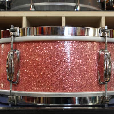 1960s Slingerland 5.5x14 Special Student Model Snare Drum in Sparkling Pink Pearl image 3