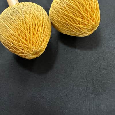 Mike Balter 121B Extra Hard Mallets, Birch, Yellow Polyester - VERY GOOD, 1 Shaft Replaced image 6