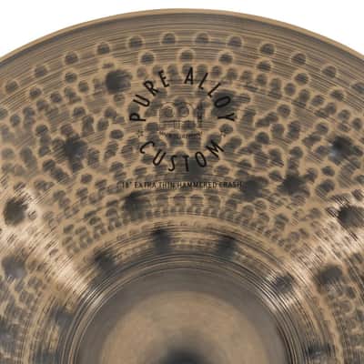 Meinl Pure Alloy Custom Extra Thin Hammered Crash Cymbal 18" image 4