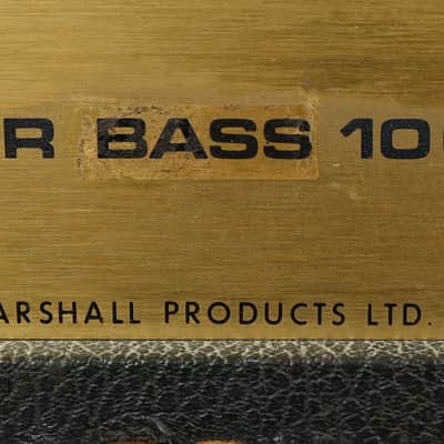 1972 Marshall JMP Super Bass 100w Electric Guitar Amplifier Head image 11