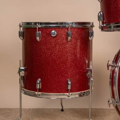 Vintage MIJ Red Sparkle Drum Set image 3