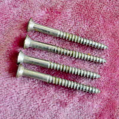 Vintage PRE-CBS 1959 Fender Stratocaster Neckplate Screw Set Telecaster Strat Tele P-Bass 1958 1957 image 3