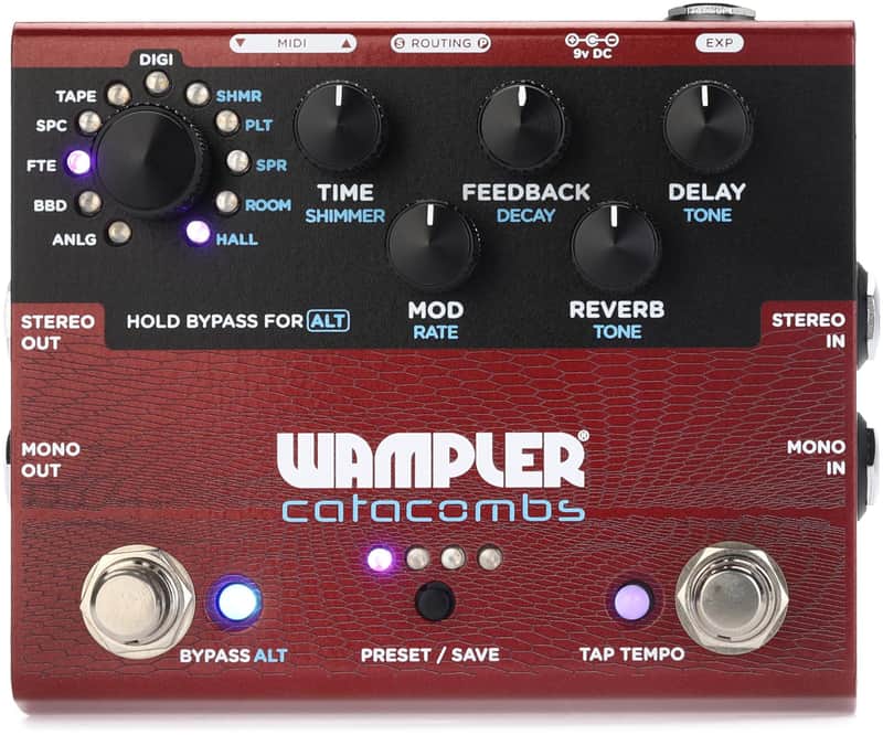 Wampler Catacombs Reverb and Delay Pedal image 1