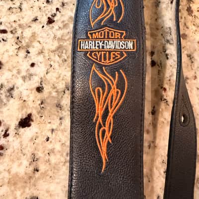 Harley Davidson Leather guitar strap - Black image 1