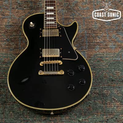 1990s Burny RLC-60 Les Paul Custom Black Beauty made in Japan image 1