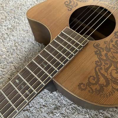 Luna 40 Inch Acoustic Guitar, Carved Red Pine Top Body, Mahogany Neck image 12