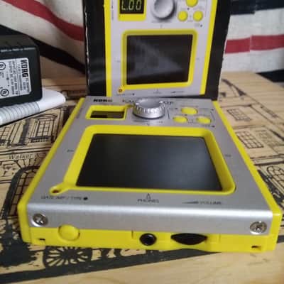 Korg Kaossilator Yellow in box w/ adapter and 3D printed stand image 6