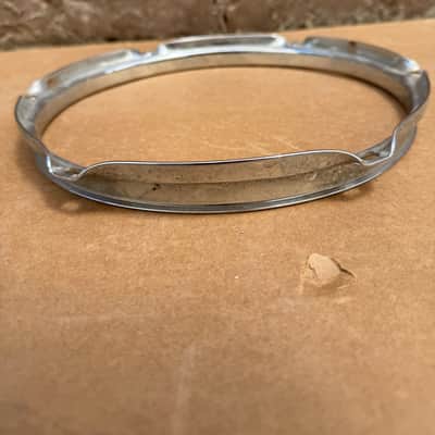 Unbranded 10"6-Lug Triple-Flanged Drum Hoop / Rim Chrome – Good Condition image 7