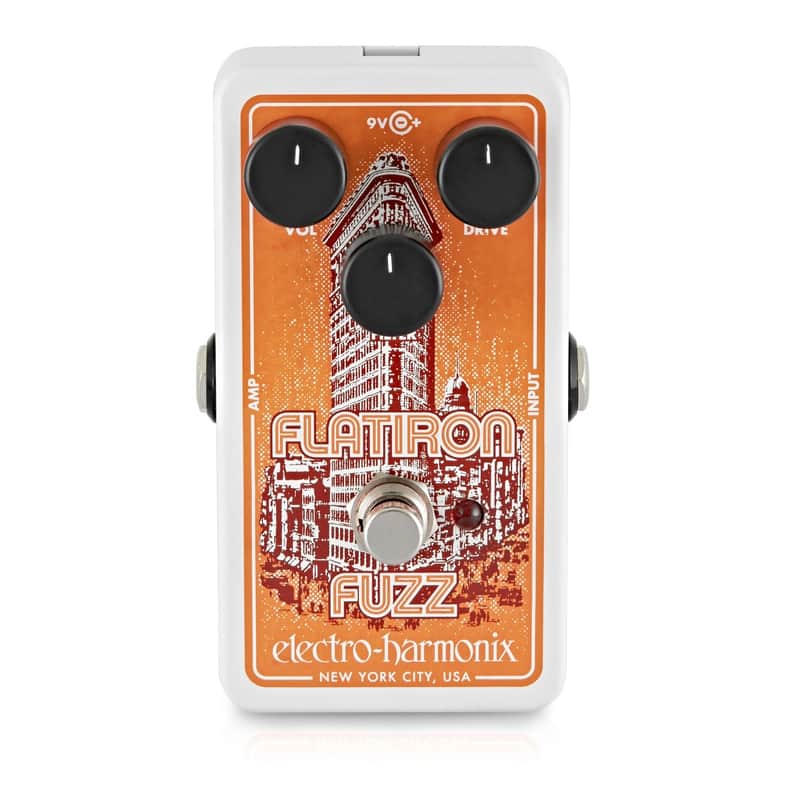 Electro-Harmonix Flatiron Fuzz Guitar Effect Pedal - Orange image 1