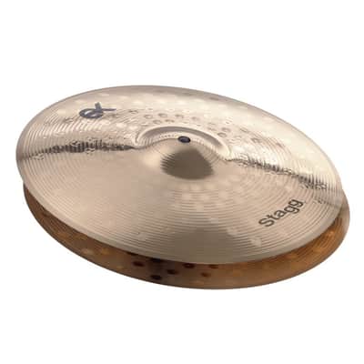 Stagg EXK SET B8 Cymbal Set (16" Crash Cymbal, 20" Ride Cymbal, 14" Hi-Hat w/Gig Bag image 4