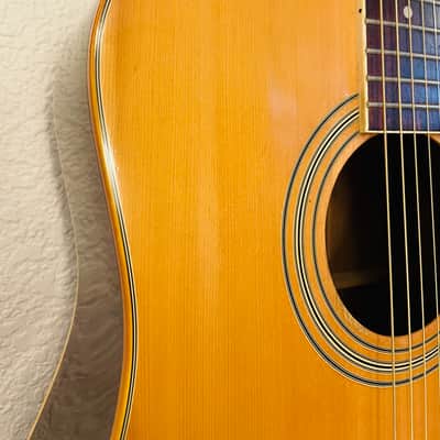 Hohner HG-06 Dreadnought Acoustic Guitar Made By Morris MIJ 1970’s - Gloss Natural image 6