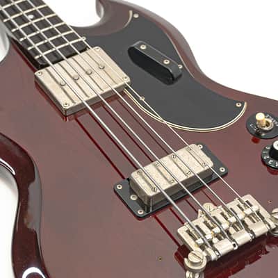 1981 Greco EB-500 SG Style Bass w/ Massive Sounding Mudbucker, Punchy Bridge Humbucker image 4