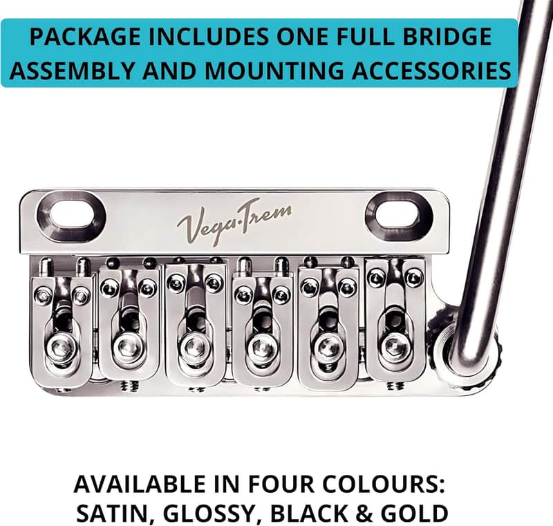 Made in Spain! Unused. Vega-Trem VT1 2-Points Glossy Stratocaster Guitar Tremolo Bridge No Mods Easy Installation image 1
