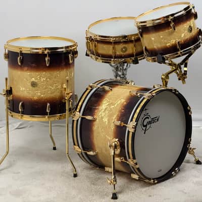 Gretsch 18/12/14/5.5x14" Gold Hdw. USA Custom Drum Set - Exclusive Espresso Burst image 3