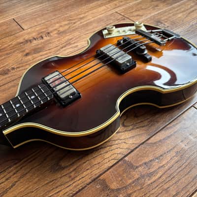 1988 Greco VB-650 Violin Bass Beatles McCartney Black TapeWound MIJ Fujigen Japan image 8