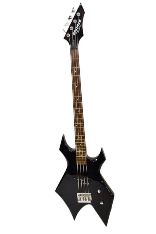 B.C. Rich Bronze Series Warlock Electric Bass Guitar Black image 1