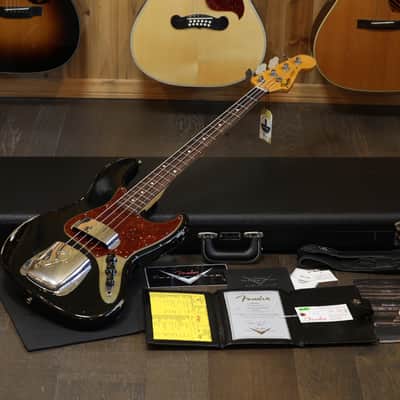 2020 Fender Custom Shop 1964 Jazz Bass Electric Bass Relic Black + COA OHSC image 1
