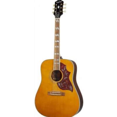 Epiphone IGMTHBNAGH Inspired by Gibson Masterbilt Hummingbird 6-String RH Acoustic Electric Guitar-Natural imagen 2