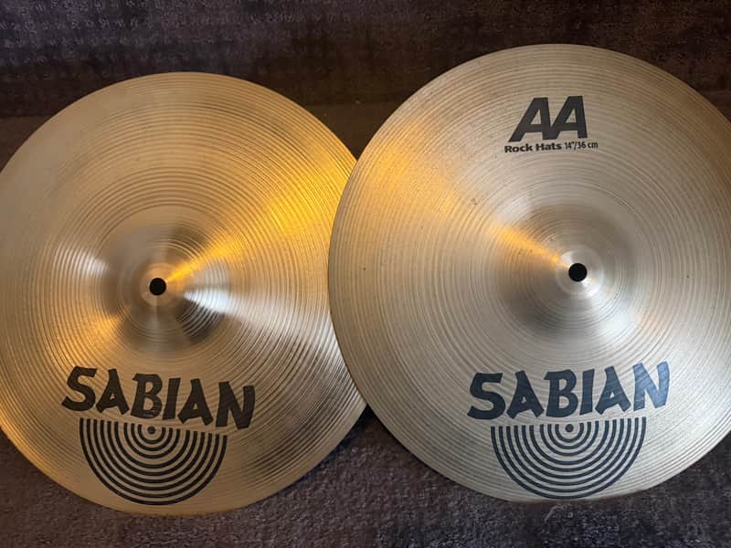 Sabian 14" AA Rock Hi-Hat Cymbals (Pair) 2002 - 2018 - Natural image 1