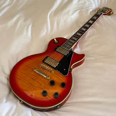 Vintage 2001 Epiphone (Gibson) Les Paul Custom Plus - Heritage Cherry Sunburst - Flame Top - Made in Korea (MIK) - Free Pro Setup image 13