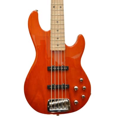 G&L MJ-5 Empress Wood Body Ultra Light Weight Bass  Orange Transparent image 2