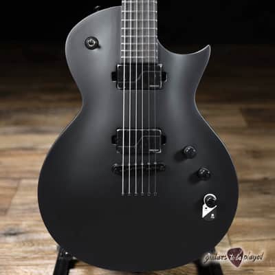 ESP LTD EC-1000 Baritone Fishman Fluence Guitar – Charcoal Metallic Satin image 2