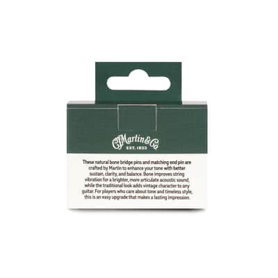 Martin APP0026 Genuine Bone Bridge Pin Set w/ Abalone Inlay image 3