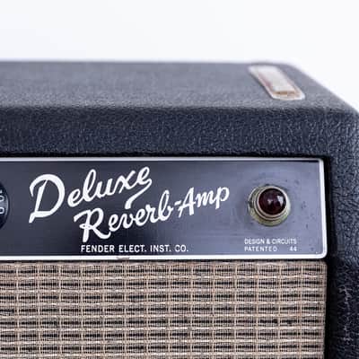 1964 Fender Deluxe Reverb Vintage Black Panel Pre-CBS Tube Amp AB763 w/ Ftsw image 2