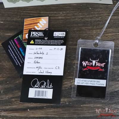 PRS Wild West Guitars 25th Anniversary Limited Run Wood Library Artist Package Hollowbody II Piezo Frostbite Fade (Private Stock Color) 5.40 LBS (US Only / No International Shipping) image 13