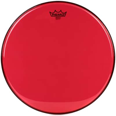 Remo Emperor Red Colortone Drumhead - 16 inch image 1
