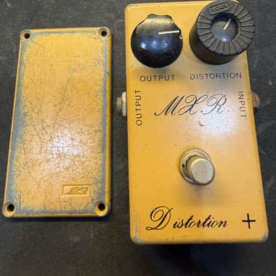 MXR Distortion+ Script Logo (Vintage 1977) — Original Plate + ZVEX 9V Adapter Plate image 1
