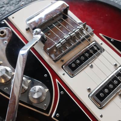 Vintage 1960s Teisco MIJ Early Hoshino Gakki Ibanez Maxitone 3 Pick UP Claw Shape Guitar Rare image 4