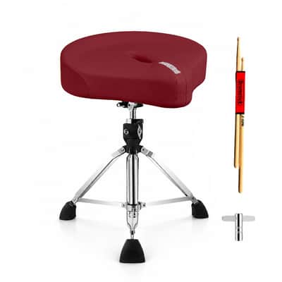 5 Core Drum Throne w 4.5" Padded Stool Adjustable Drummer Chair image 2