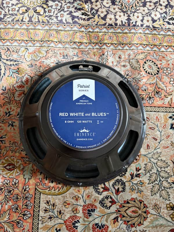 Eminence Red, White and Blues 12" 120-Watt 8 Ohm Replacement Speaker 2010s - Black image 1