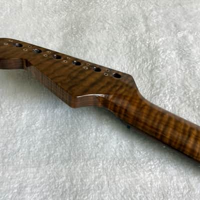 Warmoth Roasted Flame Maple Stratocaster Neck 2020 - Clear Gloss image 11